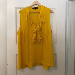NWT Semi-Sheer Eloquii Ruffle-Front Shell